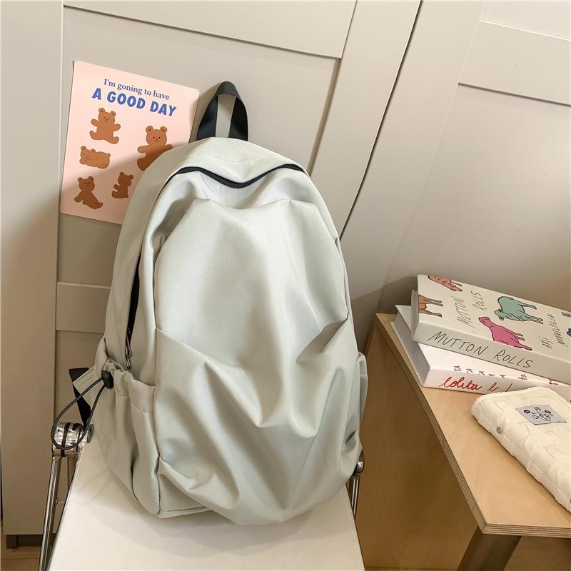 School Bag Junior High School Girls Large Capacity Backpack Men High Sense Simple High School College Student Travel Backpack