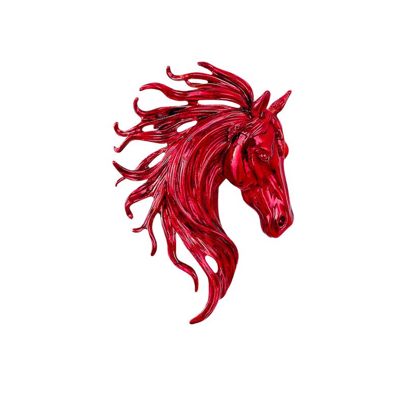 Broches Têtes de Cheval Émaillées Tendance Pour Femmes Animal du Zodiaque Épingles Poney Accessoires de Décoration de Vêtements Cadeaux de Nouvel An