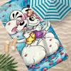 Cartoon D-Diddl Rat Towel Beach Towel Oversized Quick Dry Towel Absorbent Soft Swim Beach Towels for Men Women