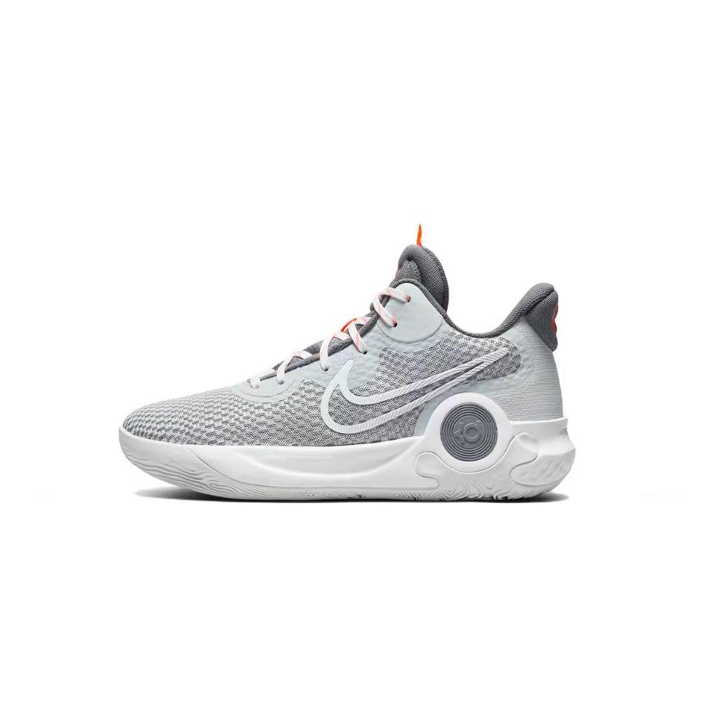 Nike KD Trey 5 IX Mesh Slip Resistant Abrasion Resistant Mid top Basketball Shoes Unisex Gray Pink CW3402-011(Team283-)
