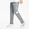 Li Ning CBA Series Logo Print Straight Leg Knitted Sports Pants Men Bottoms Rock-Gray AKLRA87-1