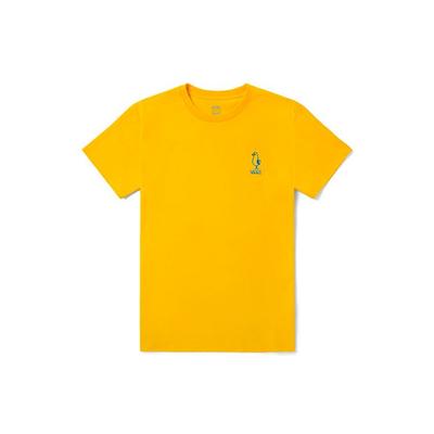 Vans White Dove Pattern Short Sleeve T-Shirt Women T-Shirts Yellow VN0A5F3X85W