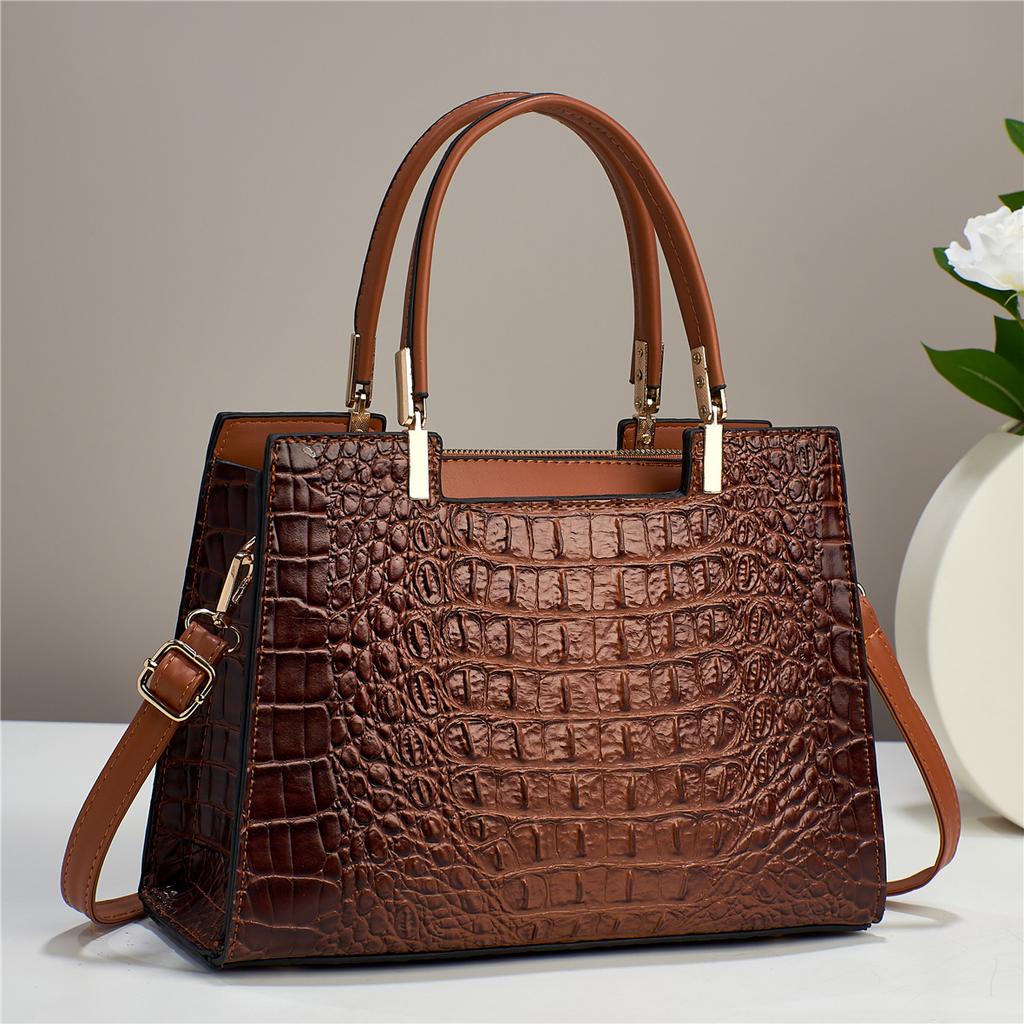 Borsa a tracolla con fantasia coccodrillo