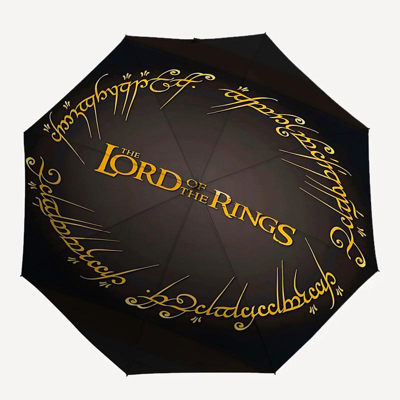 

1pc Lord of the Rings Automatic Folding Umbrella - Compact 8-Rib Design, Durable Plastic & Iron1146L