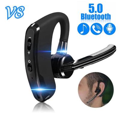 Căști V8 Business Bluetooth 5.0 Căști fără fir Stereo o singură cască Căști cu reducere a zgomotului cu microfon pentru iPhone Samsung Huawei
