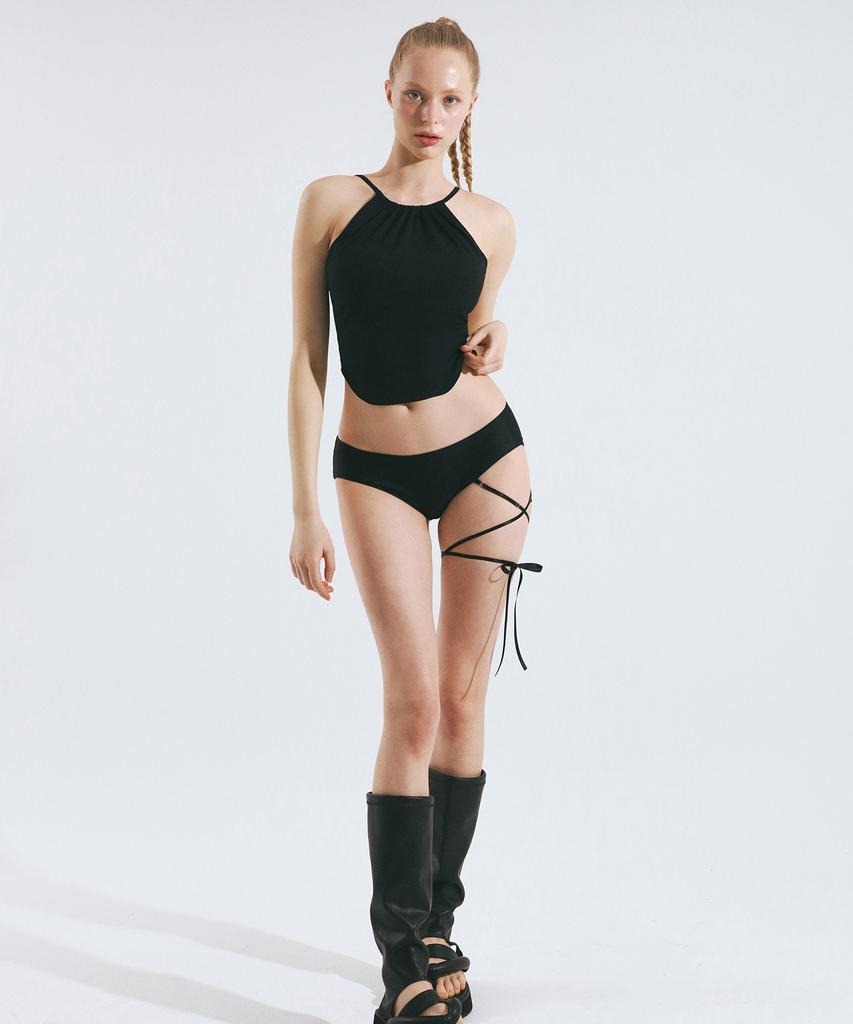 VINAJ Cross Ribbon Low Bikini Panties (Black)
