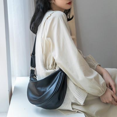 Versatile and High-end PU Soft Leather Dumpling Bag for Female Students Single Shoulder Bag for Niche Crossbody Bag