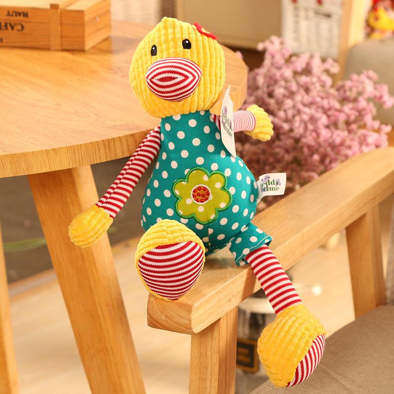Animal Doll Plush Toy Striped Doll Calf Sheep Chicken Puppet Soothes Baby Sleeping Ugly Rag Doll