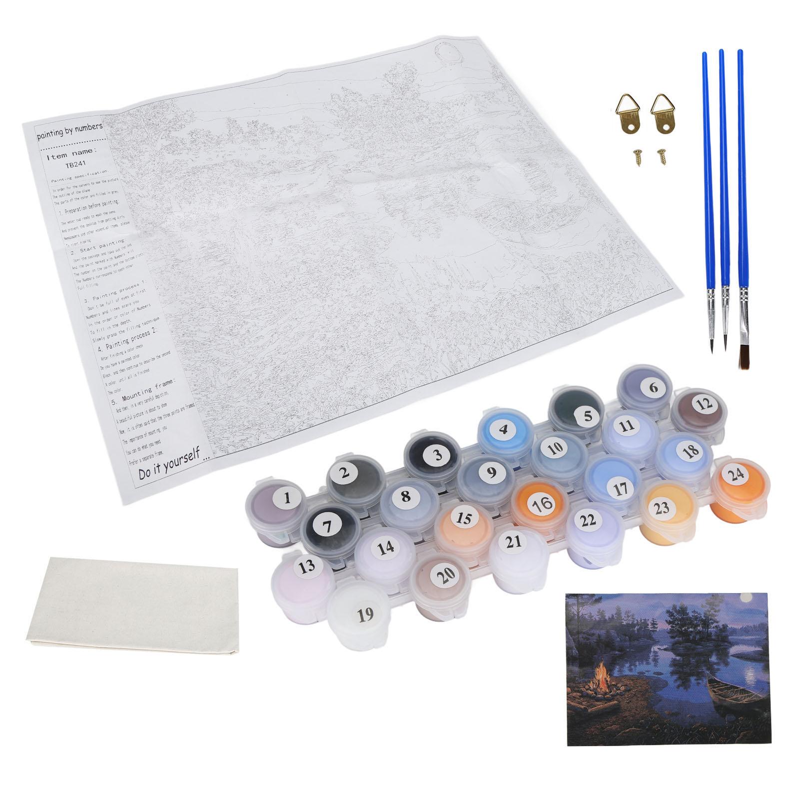 

Раскраска по номерам Лунная ночь Мирное озеро Удобная изысканная картина по номерам для детей и взрослых