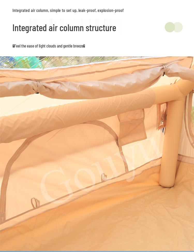 6.3 Sq M Portable Rainproof Inflatable Oxford Cloth Camping Tent