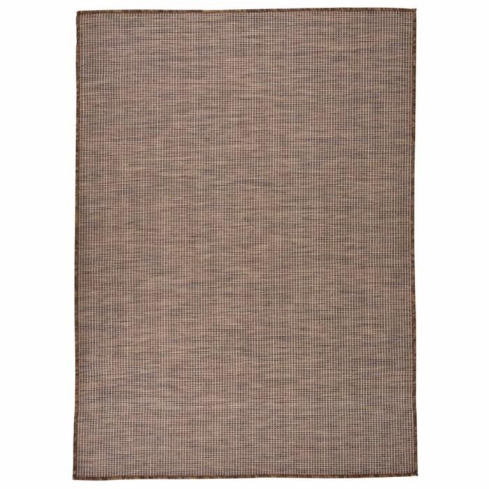 Tapis d'extérieur - VIDAXL - 200x280 cm - Marron - Résistant aux UV - Tissage plat