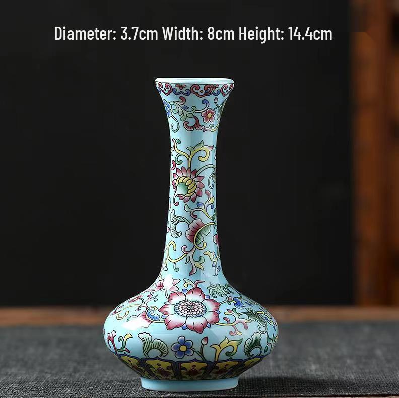 Antique Blue and White Chinese Porcelain Vase - European & American Handicraft for Flower Arrangements