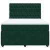 Maison Exclusive - Sommier à lattes de lit et matelas Vert foncé 140x190cm Velours