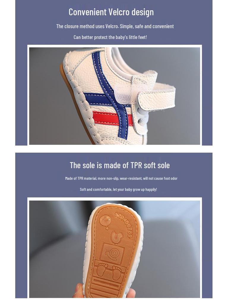 Non-Slip Baby Shoes for Boys and Girls, Soft Sole, Breathable, 0-1 Year, First Walker