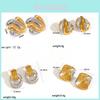 Boucles d'oreilles modernes en forme de cœur en acier inoxydable avec finition multicolore pour femmes