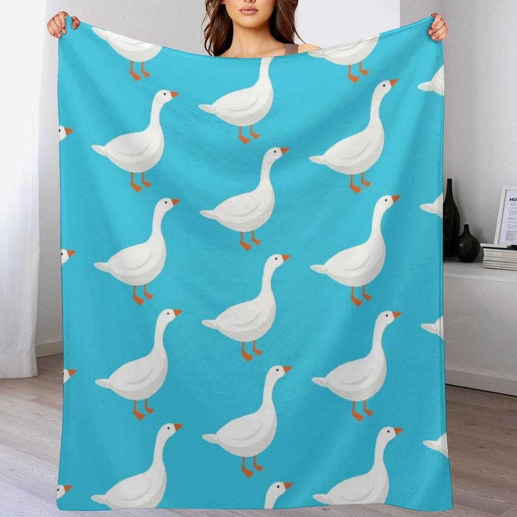 Untitled Goose Throw Blanket Cozy Home Blanket Gift for Christmas Holiday