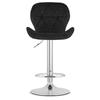 WEST stool - black velvet / chrome base x 2