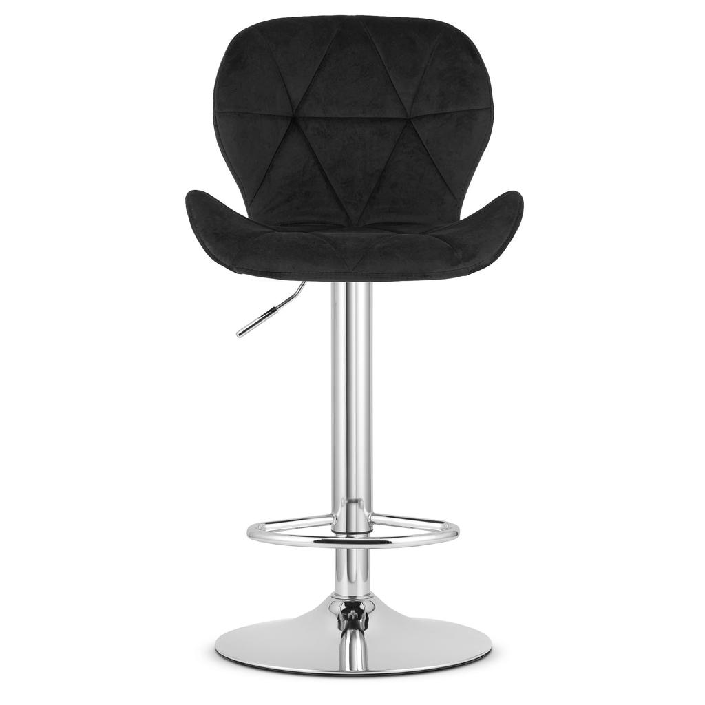 WEST stool - black velvet / chrome base x 2