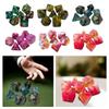 7x Double Color Polyhedral Dices Set Role Playing Game Table Board Game Acrylic Math Teaching Party Toys Multi Sides Dices