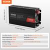 VEVOR Modified Sine Wave Inverter, 1500W, DC 12V To AC 230V Power Inverter with 2 AC Outlets 2 USB Port 1 Type-C Port 6 Spare Fuses