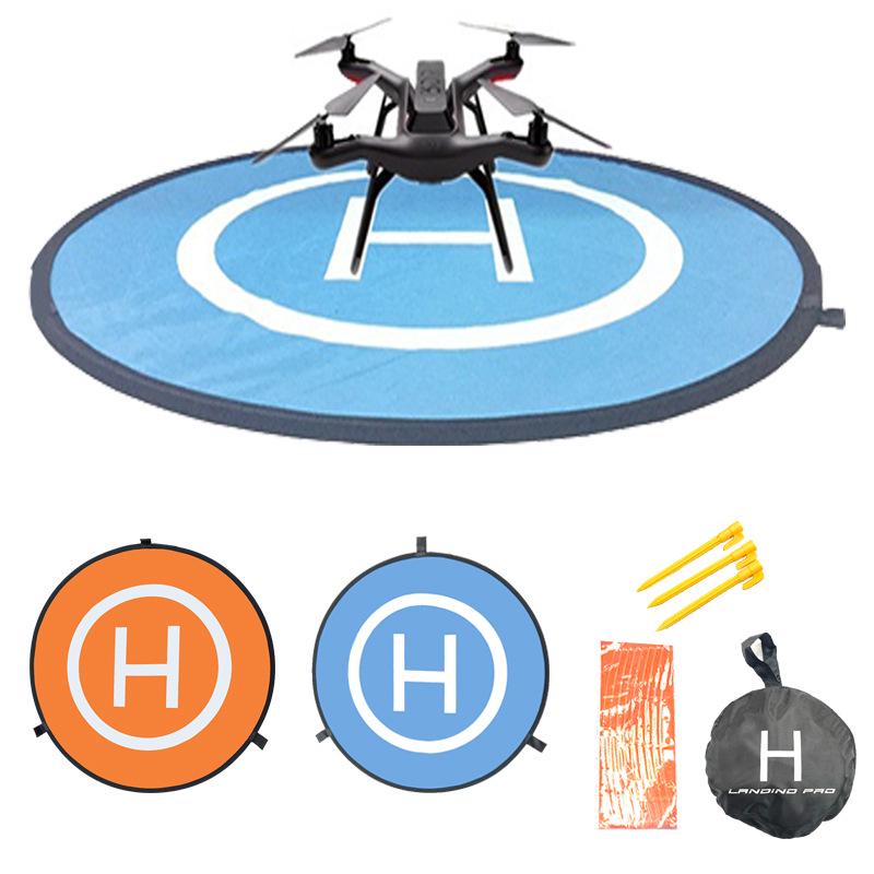 Portable Foldable Drone Landing Pad with Coordinates, 75cm/55cm for Outdoor Use