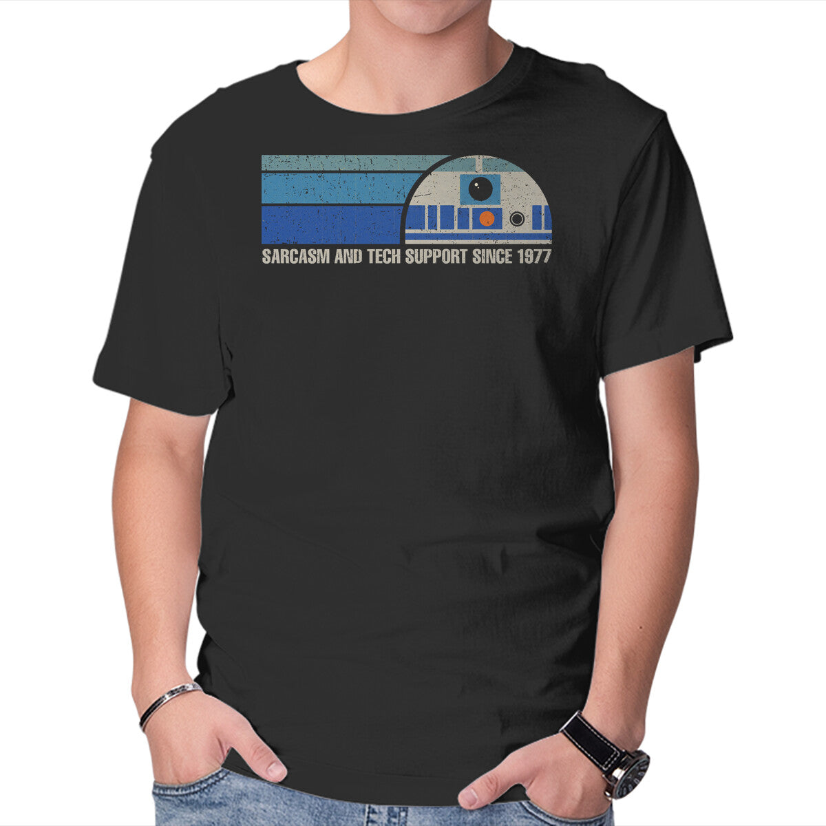 Unisex Crew Neck T-Shirt Sarcasm And Tech Support Graphic Short Sleeve Casual Tee XXL