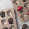 Sada 2 forem na pečení na muffiny z uhlíkové oceli 6 dortových forem ve tvaru dutých hub/žaludu Nepřilnavé pečící nádoby na dezert