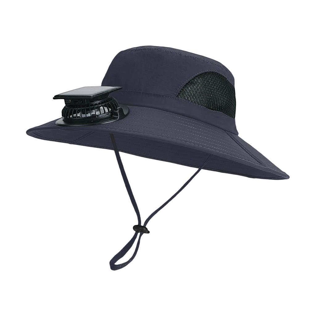 Outdoor Mountaineering Fishing Sun Hat With Large Solar Fan