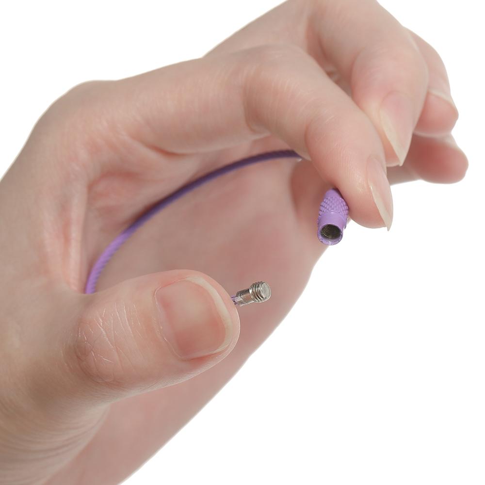 10pcs/Lot Colorful Iron Wire Keychain Cable Loop Screw Lock Rope Key Holder Keyring Key Chain Rings for Jewelry Making Supplies