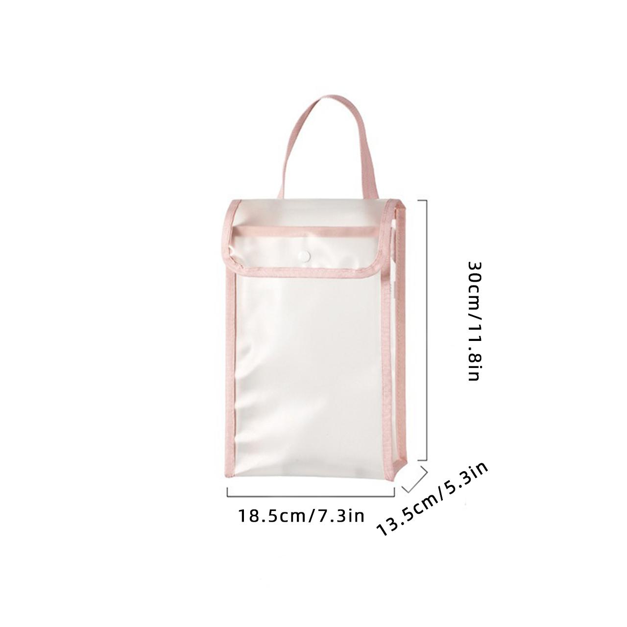 

Wall-Mounted Tissue Storage Bag Waterproof Paper Organizer Box Portable Kitchen Bathroom Tissue Bag рожевий