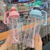 Water Bottle Strictly Selected Sports Large-capacity Plastic Cup with Scale Space Cup Matte Outdoor Kettle Portable Water Cup