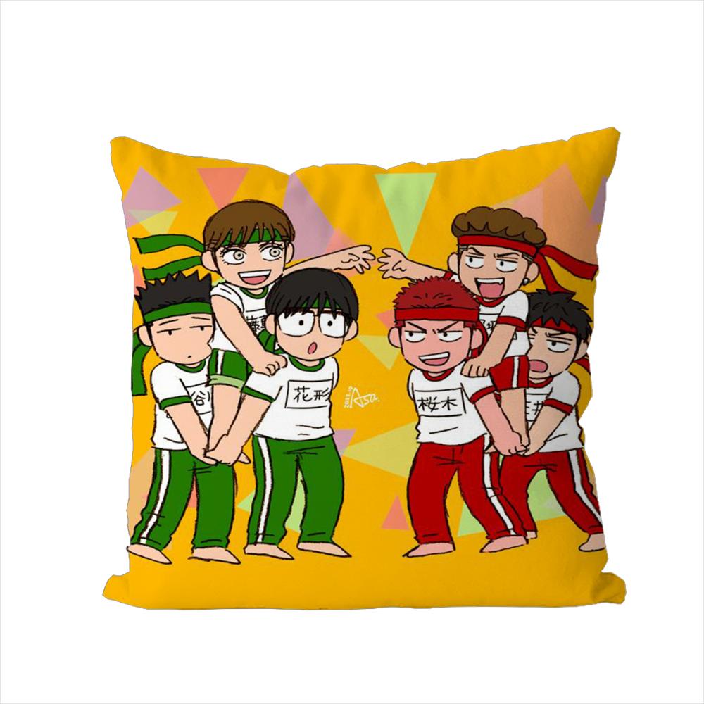 Anime SSlam Dunks Pillow Case For Car Sofa Decorative Home Doublesided Print Plush Square Throw Pillow Cushion Cover