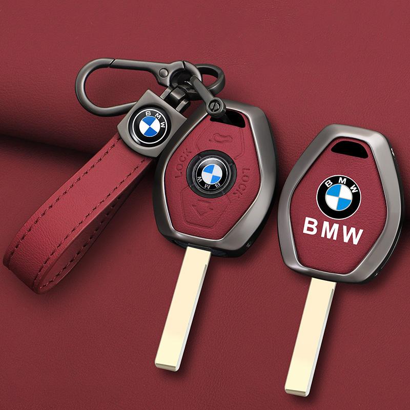 FA6 Lega di Zinco Pelle Copri Custodia Chiave Auto Per BMW Serie 3 5 7 X5 E53 X3 F83 E46 E39 E38 E60 E63 E61 E64 330i Z3 Z4 E85 E86 M5 325i