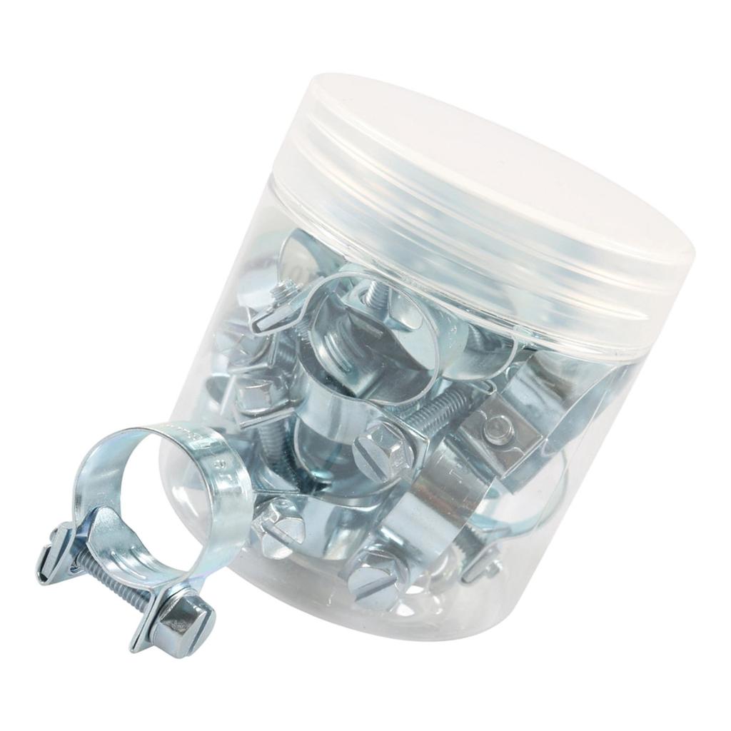30Pieces Multiple Size Pipe Clamp Set for Liquid Transfer Systems 9/16Inch 5/8Inch Stainlesses Steel Hose Fasteners