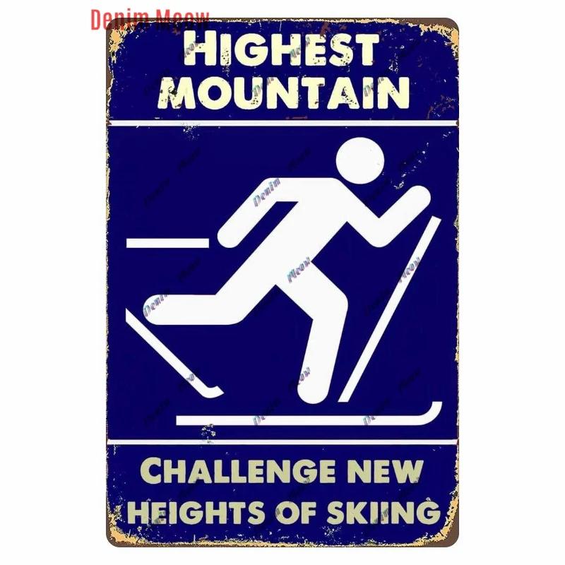 Vintage Ski Patrol Metal Poster, Retro Apres Skiing Tin Sign, Outdoor Winter Sports, Ski Team Printing Decoration, Plates, WY262