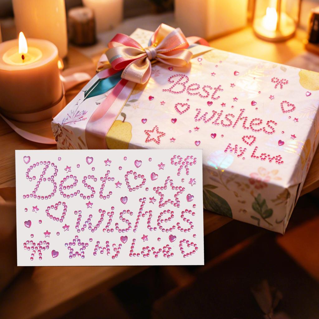3D Gift Decoration Stickers Love Heart and Star Shape