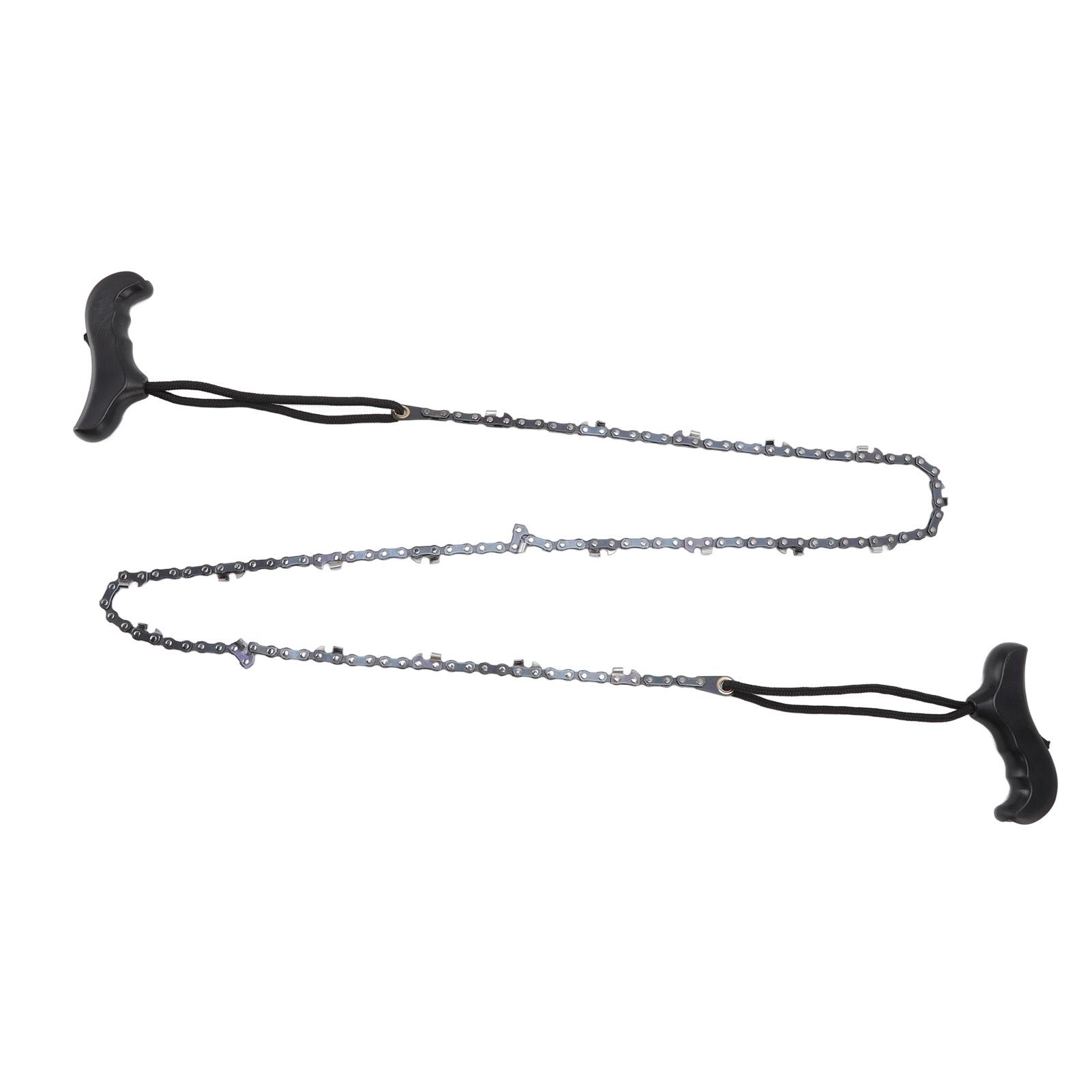 

48in Hand Chain Saw Pocket Folding Survival Chain Saw Camping Logging Garden Pruning Tools 64 Links 21 Cutter