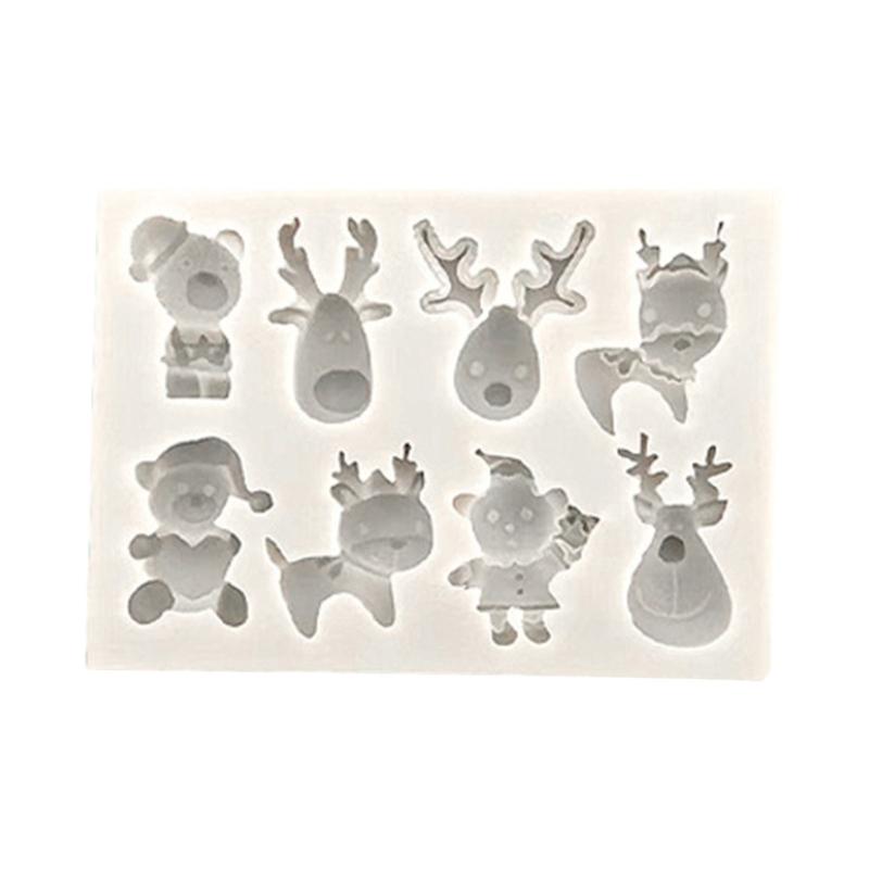Chocolate Mold Christmas Series Silicone Material for Kitchen DIY Cookie Fondant