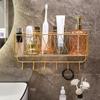 Bathroom, Toilet, Shelf, No Punching, Toilet Wall Storage, Cosmetics, Skin Care Products, Bath Ball, Wrought Iron Hanger.