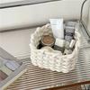 Handmade Cotton Rope Storage Basket Jewelry Storage Baskets Living Room Desktop Organize Box with Handle Bedroom Organizing Box