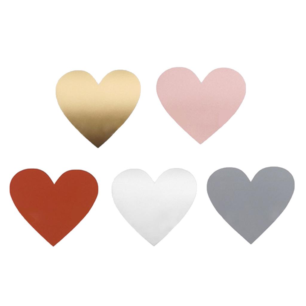 Packung mit 50 Herz-Rubbelaufklebern Rubbelkartenaufkleber Selbstklebende Etiketten für Gender Reveal Geschenk Babyparty