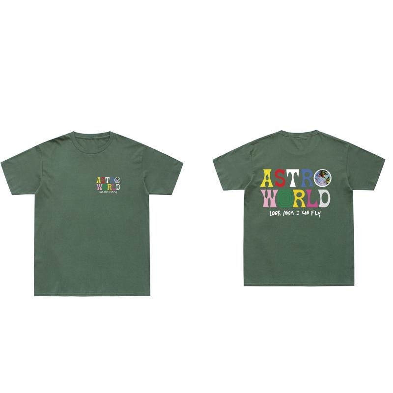 2023 Hip Hop T Shirt Unisex Women Hip Hop  ASTROWORLD Harajuku Cactus Jack T-Shirts LOOK MOM I CAN FLY Letter Print Tees Tops