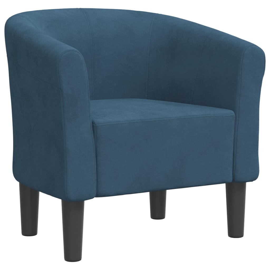 Club Chair Dark Blue Velvet