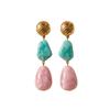 European and American jewelry, geometric bohemian resin beads, earrings, versatile high-end water drop earrings, women