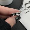 Goth Punk Fashion Oil Drip Open Rings for Women Men Personality Irregular Adjustable Finger Ring Trendy Wedding Jewelry