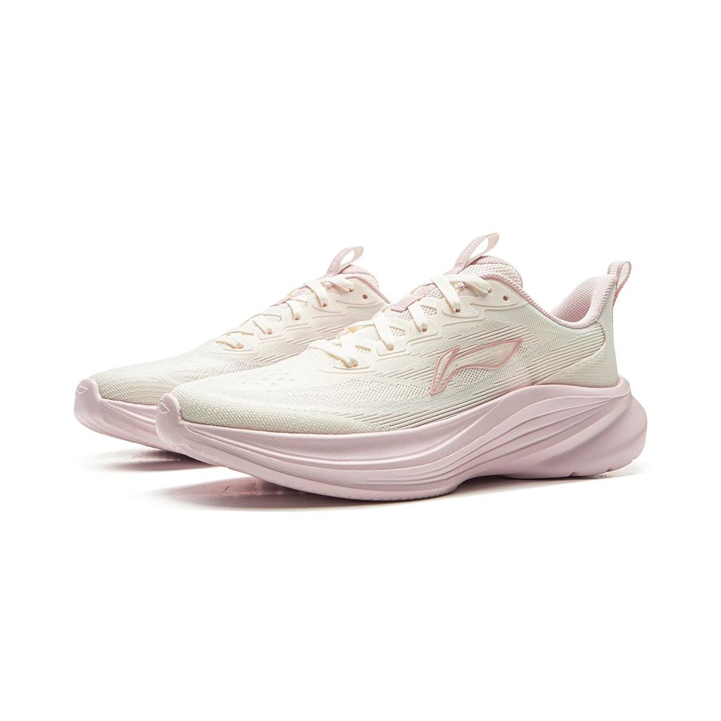 Li Ning Light Breeze Textile, TPU Low top Casual Running Shoes Women's White Pink ARSV108-3