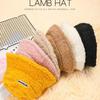 Modischer All-Match-Fischerhut aus Lammwolle, weiblich, Herbst und Winter, warmer Plüsch-Beckenhut