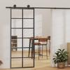 Vidaxl Sliding Door With Hardware, Esg Glass And Aluminium, 76X205 Cm