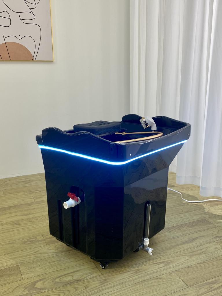 Modern portable  head spa sink hydrotherapy Thai massage shampoo water bed steam shampoo barber shop hair salon