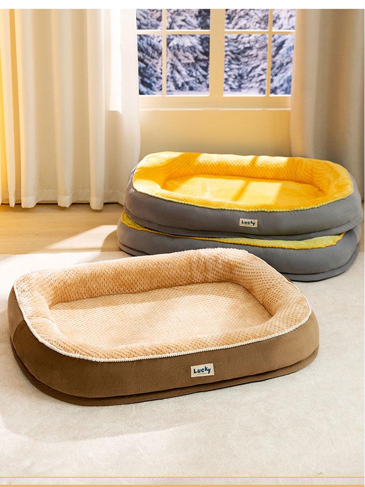 Cozy Autumn & Winter Pet Bed for Cats & Small Dogs - Thick, Warm, Deep Sleep Design
